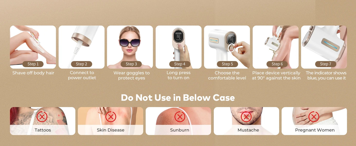 Depiladora IPL GlowiraSkin – Piel suave sin dolor, desde casa